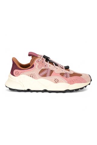 Sneaker donna in nylone camoscio colore rosa. FLOWER MOUNTAIN | TIGER HILL WOMEN-PINK ROSE CIPRIA